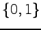 $ \{0,1\}$