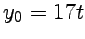 $ y_{0}=17t$