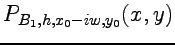 $\displaystyle P_{B_{1},h,x_{0}-iw,y_{0}}(x,y)$